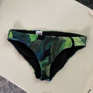 Athleta Green and Black Bikini swim Bottom